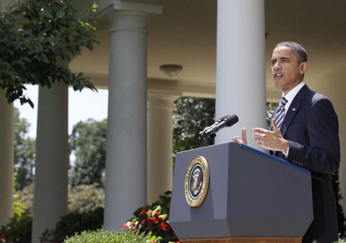 President Barack Obama delivers a statement at the White House today, following the Senate's passing of the debt ceiling agreement.