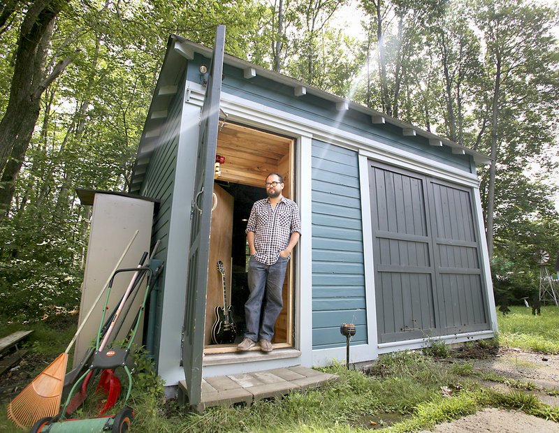 Harrity converted the small space a couple of years ago, soundproofing it to allow him to work late into the night without disturbing his neighbors.