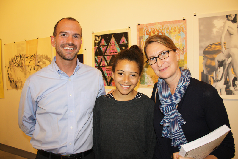 Mike Carey of Portland, a member of both the museum and Space, Josie Hodson of Brooklyn, and Annie Leahy of Portland, a member of both organizations who serves on the Space board.