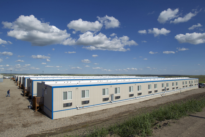 Temporary housing units outside of Williston, N.D.