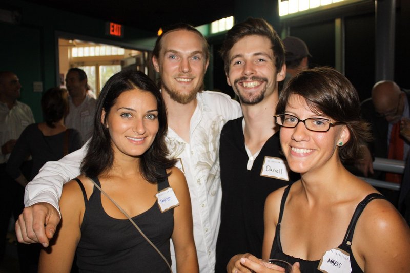 Kayleigh Laginhas of Portland, One Longfellow Square sound engineer James Whalen, Darrell Foster of Portland and Maris Toland of Portland.