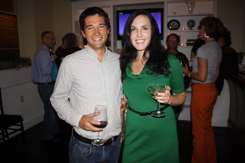 Portland residents Nathan Hankla and Stephanie Skelton, who was sporting Girl Scout green.