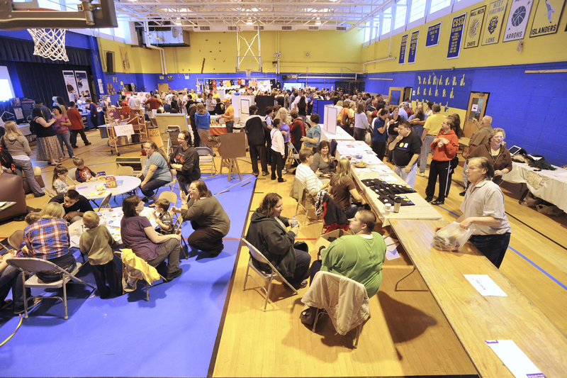 The Deaf Culture Festival on Mackworth Island in Falmouth on Saturday drew nearly 500 people.