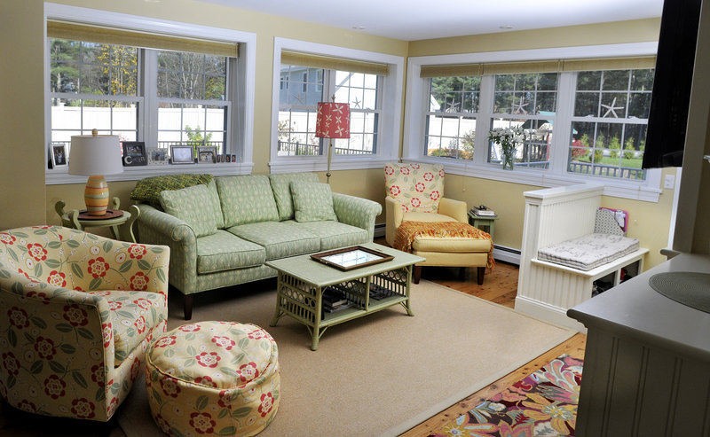 Paula Armstrong and Allan Pelletier’s in-law cottage in Scarborough has a bright, open feel. Builder Ray Labonte and architect Travis Kinney expanded what had originally been a tiny apartment to 800 square feet of living space with its own entrance separate from Armstrong’s daughter’s attached home.