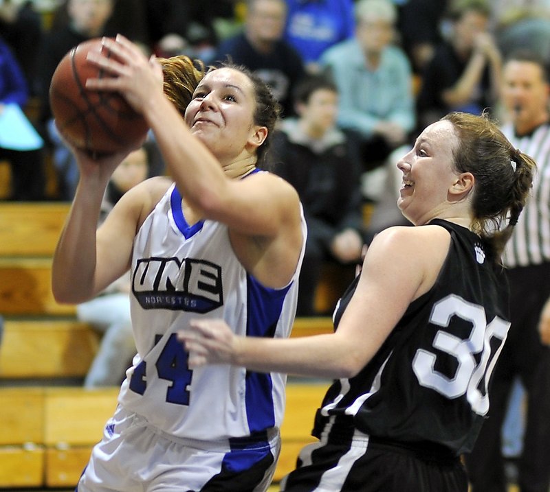 Beth Suggs was the leading rebounder last season for the University of New England, which should contend for an NCAA tournament berth after winning the ECAC tournament in 2011.