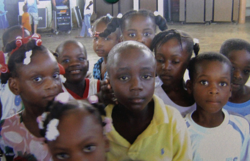Students at the school in Haiti who will receive nutrition education under Rick and Debbi Sands' plan to build a bakery on the school's propery.
