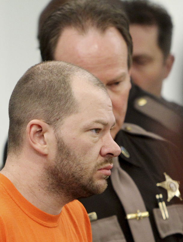 David Hobson arrives in District Court on Wednesday in Ossipee, N.H., where Judge Robert Varney set bail at $500,000. Authorities said the Alfred man was moved later to an undisclosed facility as a security precaution.