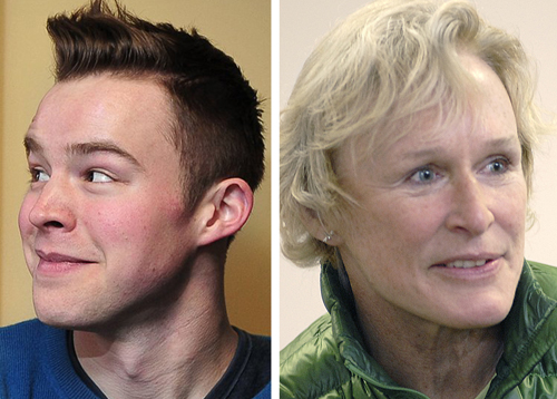 Alexander Libby, left, and Glenn Close.