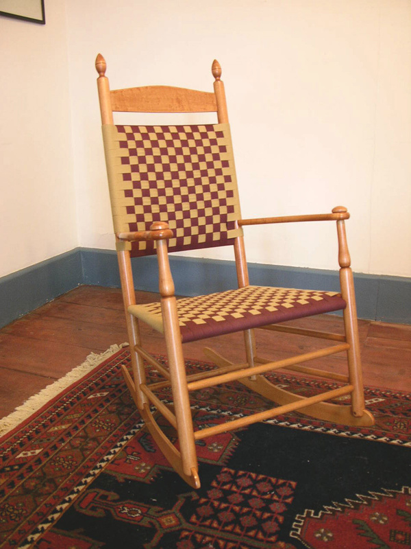 S. Timberlake’s Enfield rocker is based on a Shaker design.