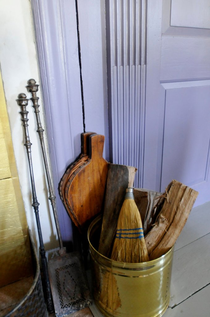 Marc Cantara copied the style of original woodwork in the library, above, reproducing it in the rest of the room.