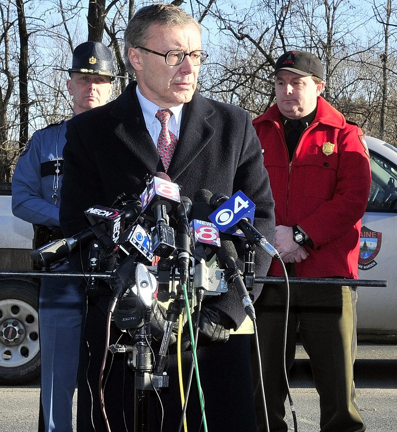 Public Safety spokesman Steve McCausland updates the media on the Ayla Reynolds case Wednesday. He said investigators are encouraging the girl’s family to talk and “to keep her name in the headlines.”