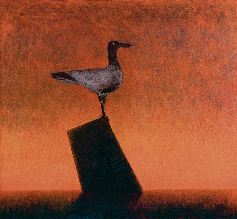 "The Gull," an oil on canvas painting by Will Barnet, on display at the Farnsworth Art Museum in Rockland. Will Barnet