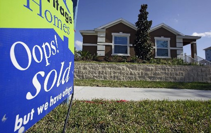This photo shows a recently sold home in Houston, Texas. Home sales increased 4.3 percent in January in the U.S. (AP Photo)
