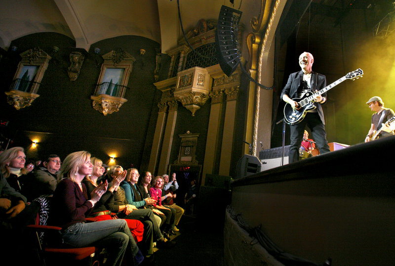 Rock musician Peter Frampton performs "Something's Happening" to a sold-out crowd at the State Theatre in Portland on Tuesday night. His 1976 double album "Frampton Comes Alive!" is one of the best-selling live albums ever, and many of its tracks continue to get regular airplay on classic rock stations.