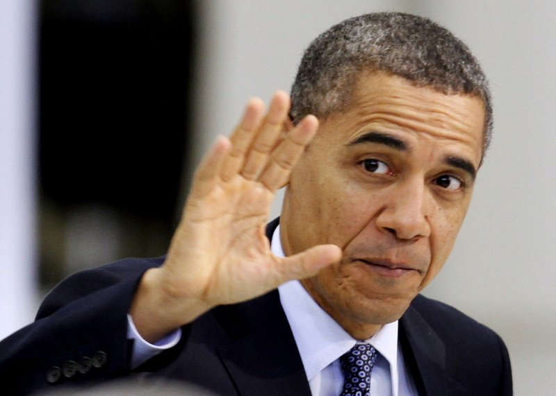 President Obama waves to the crowd at an appearance Friday in Prince George, Va.