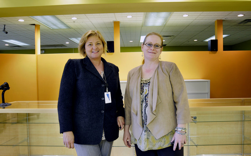 Dipensary Director Diane Schinella and Executive Director Rebecca DeKeuster of the Wellness Connection of Maine in Portland on Wednesday.