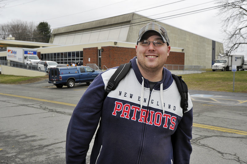 Matthew Monson, 28, a behavioral health student at SMCC, paid $44 for a ticket to hear Obama speak today.