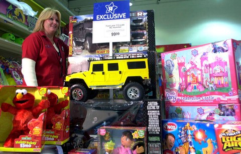 Soft rubber toys often contain phtalates. The flame retardant Deca can be found in toys and furniture stuffing.