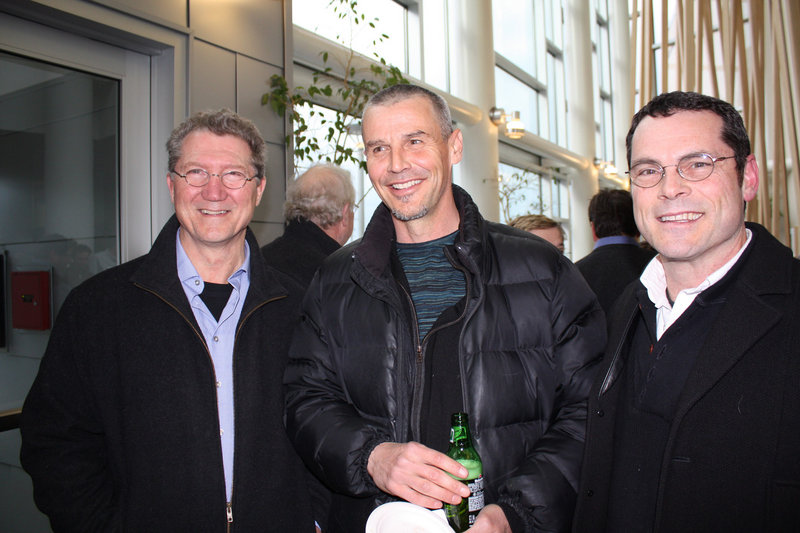 Mike Lassel of Lassel Architects, Terrence Parker of Terra Firma Landscape Architecture, and George Workman of Landworks Design.