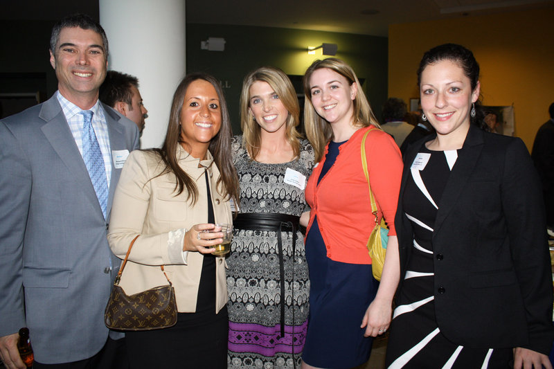 Michael O’Reilly of Bangor Savings Bank, PROPEL board member Stephanie Wihbey of Creative Office Pavillion, PROPEL board member June Usher of Bangor Savings Bank, Gabrielle Herbig of Bangor Savings Bank and Krista Specht of Hannaford.