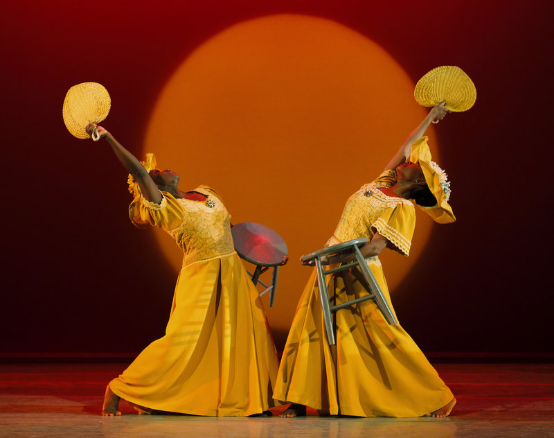 Alvin Ailey dancers Hope Boykin and Rosalyn Deshauteurs in "Revelations".