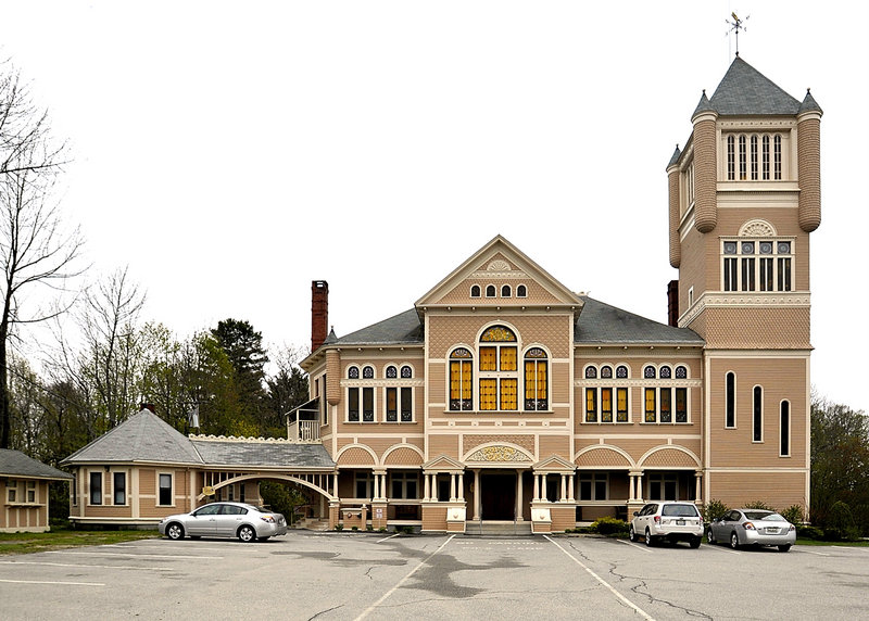 The turreted Cumston Hall, home to the Theater at Monmouth, is an architectural landmark as well as a cultural one.