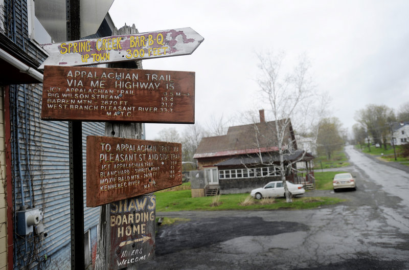 Where to go and how to get there – that’s the sign that Monson has for visitors who reach the town during their Appalachian Trail journey.