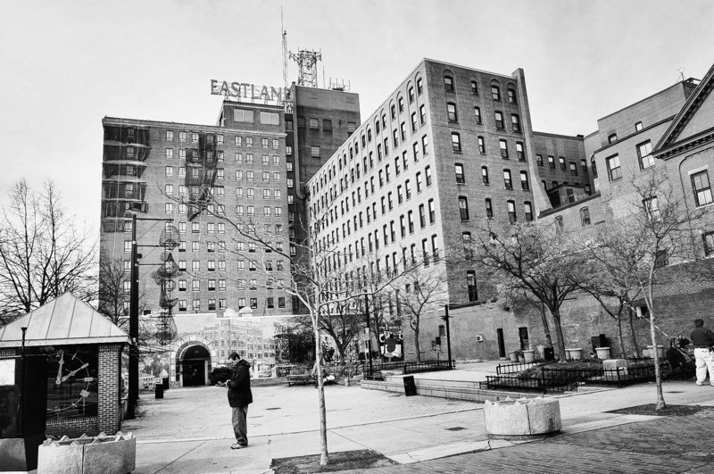 Congress Square Plaza, with the Eastland Park Hotel in the background, has the potential to accommodate both public and private uses, says one reader, but another is more skeptical of the developers’ intent.