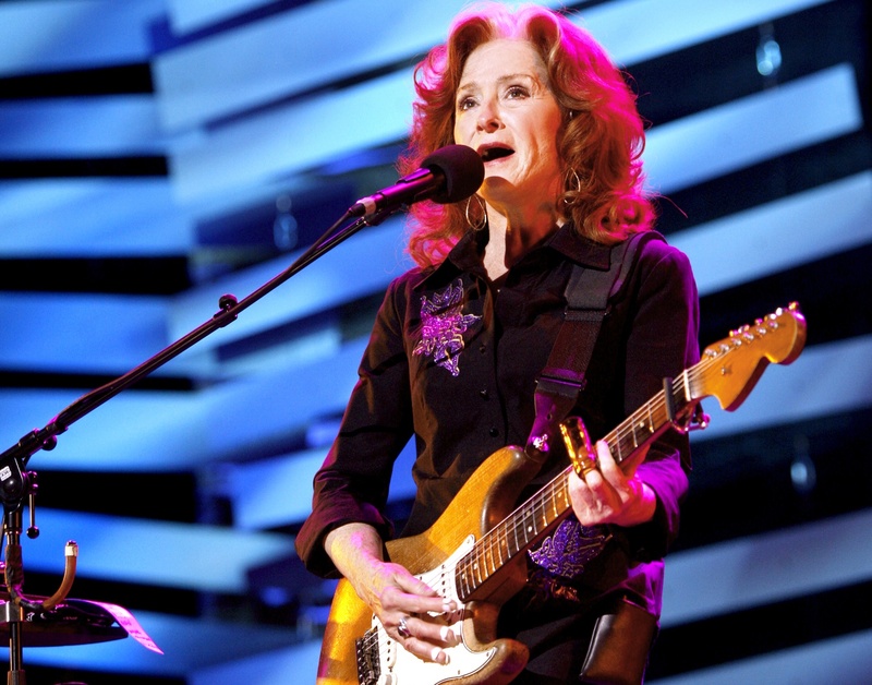 Bonnie Raitt performs during a sold-out concert at the Merrill Auditorium in Portland on Thursday night. Raitt released her 19th album, “Slipstream,” last month.