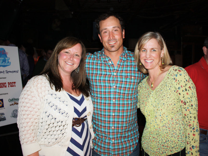 WinterKids executive director Julie Mulkern, Olympic snowboard gold medalist Seth Wescott and Maine's Funniest Mom Karen Morgan. WinterKids introduces Maine youngsters to winter sports.