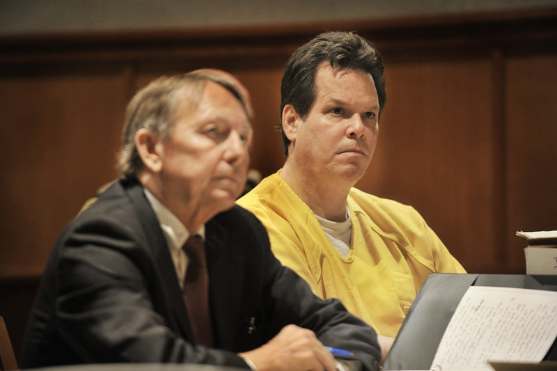 Dennis Dechaine, right, and defense attorney Steven Peterson.