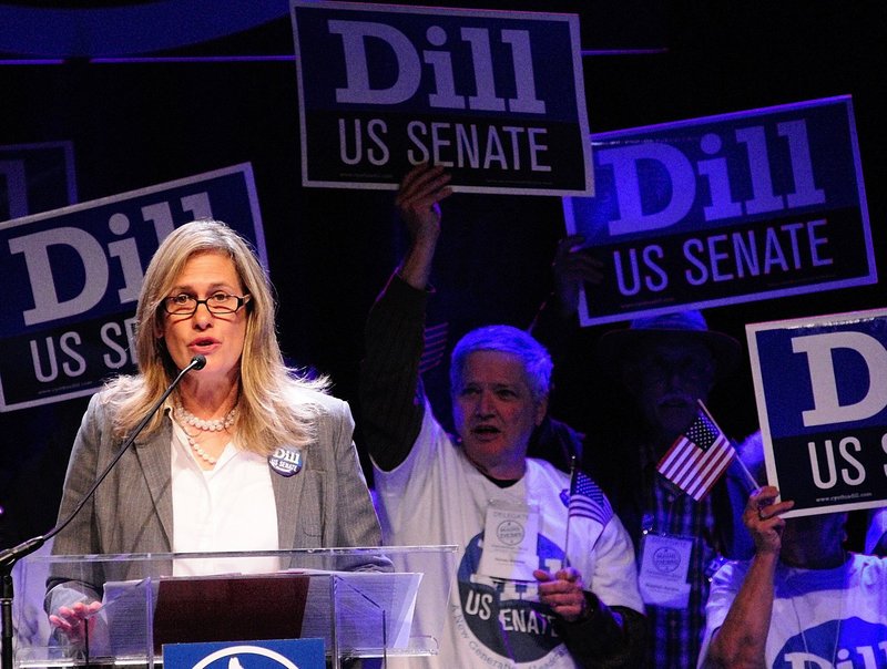 Cynthia Dill at the Maine Democratic Convention.