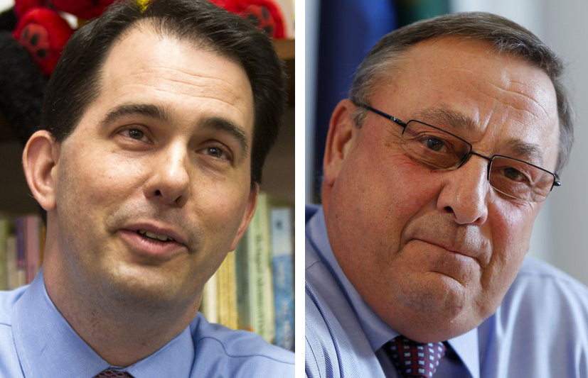 Wisconsin Gov. Scott Walker and Maine Gov. Paul LePage