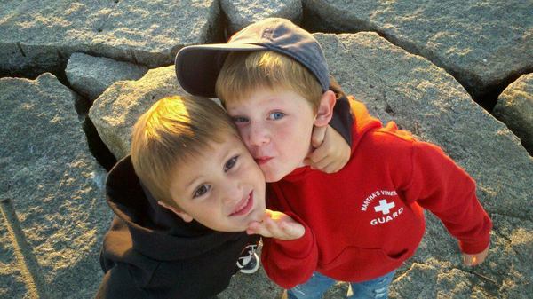 5-year-old Noah Keene, right, lost his hand in a freak accident involving a jump rope and car. Doctors reattached it last week during 14 hours of surgery.