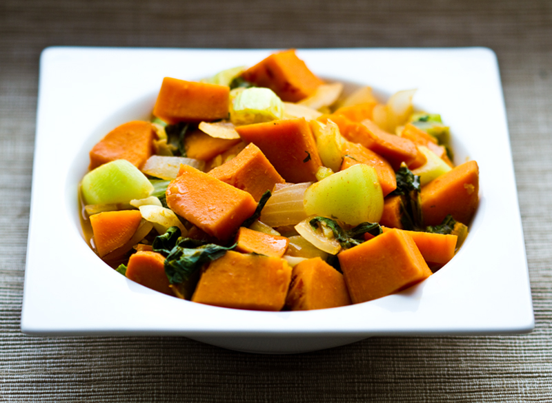 Zippy yams and collards.