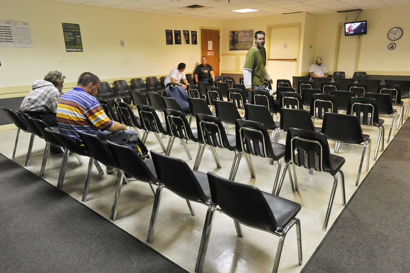 Portland’s General Assistance Office is being used Tuesday night to shelter homeless people unable to find beds in other city shelters that are at capacity.