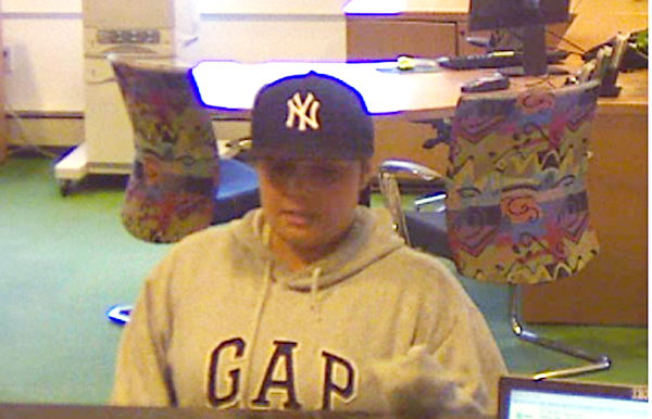 TD Bank surveillance image of bank robbery suspect Jamilee Kus.