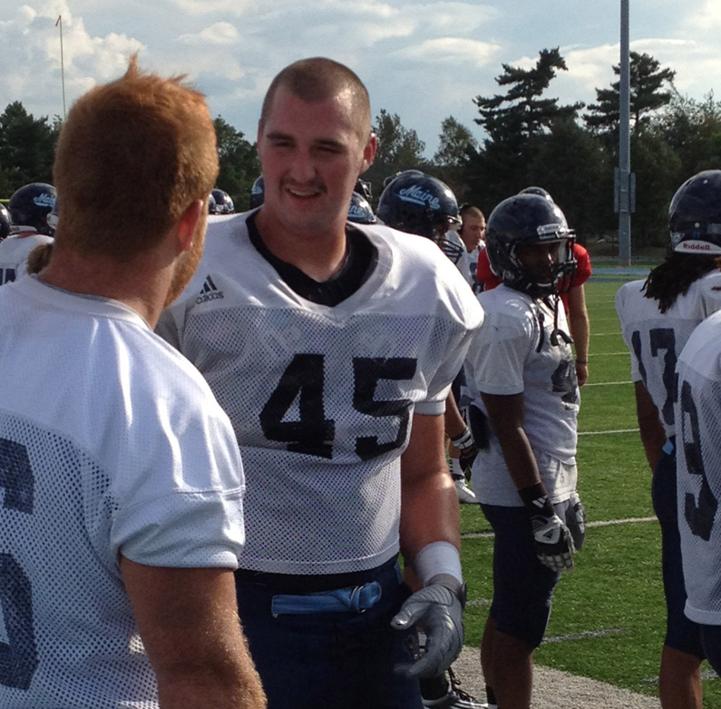 Doug Nash is a University of Maine junior who, until last week, always played interior line.