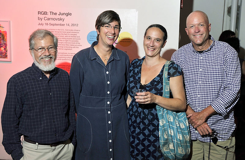 Kent Gordon, board President Jessica Tomlinson, artist Tanja Hollander, and board Treasurer Cyrus Hagge.