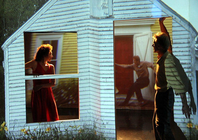 In “Voyeur,” dancers will perform in front of and behind the set, with cameras projecting live images to the audience when they perform out of view of a door or window. The audience will also see projected footage shot in and around Portland.