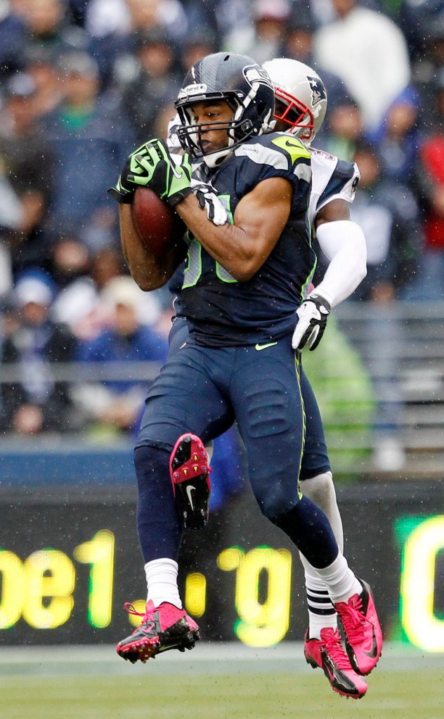 Pats cornerback Devin McCourty gets beat for a 51-yard pass to Seattle’s Golden Tate late in Sunday’s game.