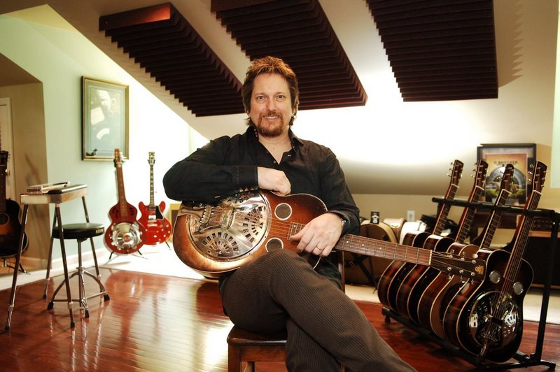 Dobro virtuoso Jerry Douglas performs at the Westbrook Performing Arts Center on Nov. 10.