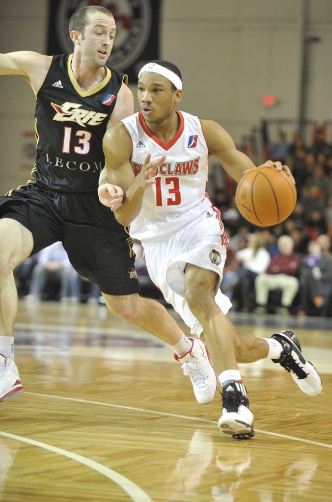 Avery Bradley, shown in his first game as a Red Claw on Jan. 14, 2011, credits his stint in Portland as a confidence-builder that enabled him to be a premier NBA defender. The guard will miss the Celtics’ season opener but expects to again be a force in the Boston lineup.