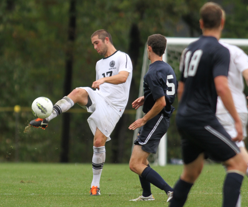 Ben Brewster of Cape Elizabeth is a tri-captain for the Bowdoin men’s soccer team, which is off to a 6-1-1 start. 2011 Athletics fall fall sports 2011 IMG_2737.JPG men's men's soccer Mens mens soccer team 2011 port7_comm soccer sports SptPho20110924BBeard_HD-5 Team