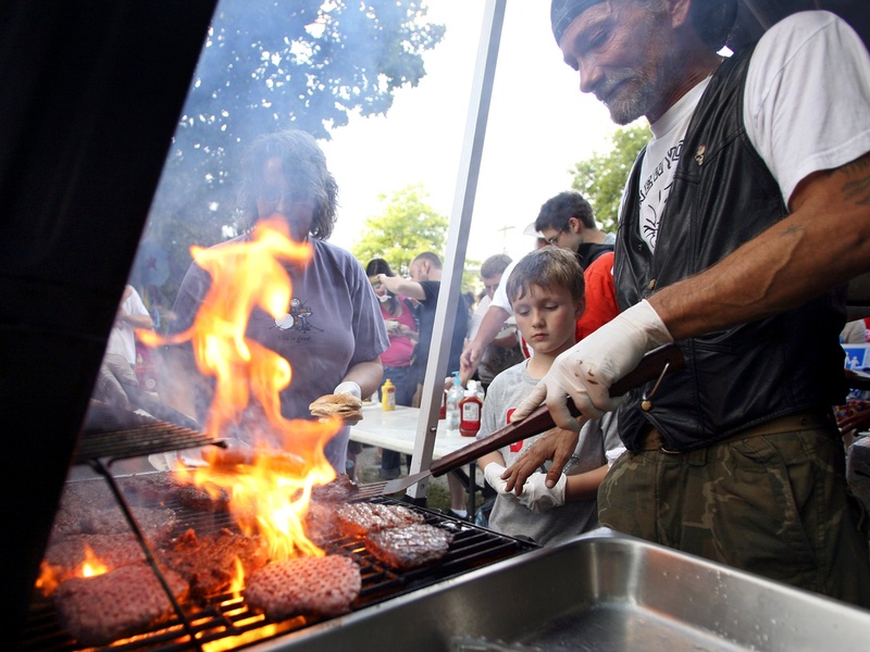East Bayside neighbors mingle during National Night Out at Peppermint Park on Cumberland Avenue in Portland on Aug. 2, 2011. Once a high-crime, declining section of the city, East Bayside is now thriving, thanks to an active neighborhood association, public and private investment, and new residents and businesses.