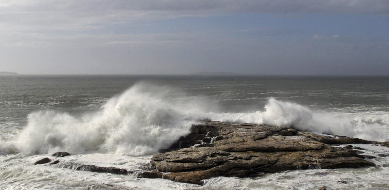 The pounding surf on the Phippsburg shore during Sandy evoked Homer and Marin and countless others who have striven to capture the drama on canvas.