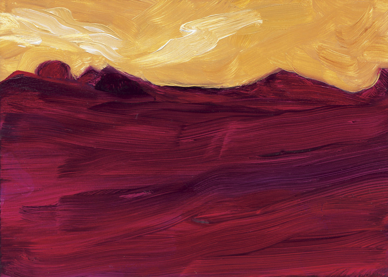 "My Terrain," from the second day of treatment, an image of Loughridge on the treatment table.