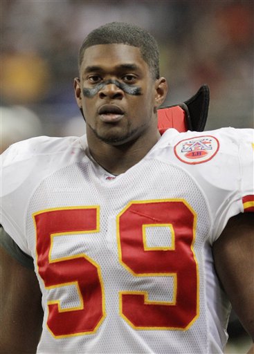 Kansas City Chiefs linebacker Jovan Belcher in a Dec. 19, 2010, photo.