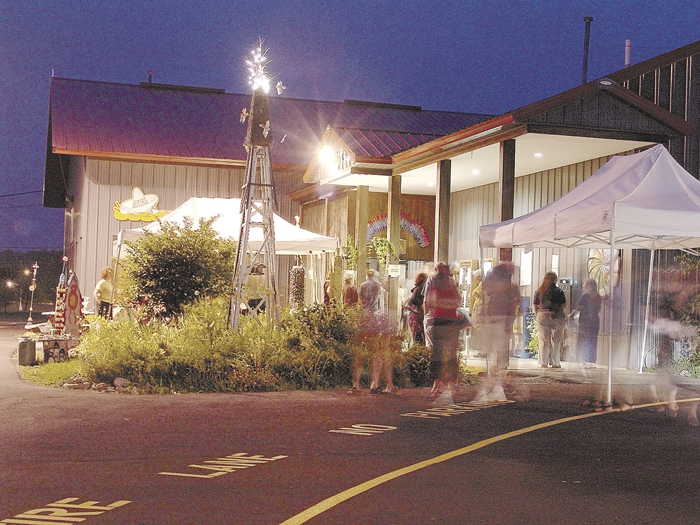 Railroad Square Cinema in Waterville railroad