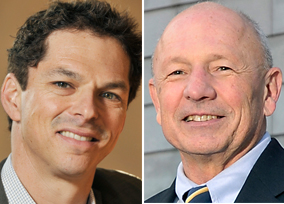 Senate President Justin Alfond, left, a Portland Democrat, will be among those meeting with Portland Mayor Michael Brennan, right, to talk about city priorities.